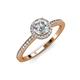 4 - Syna Signature Round Diamond Halo Engagement Ring 