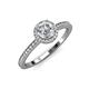 4 - Syna Signature Diamond Halo Engagement Ring 