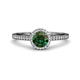 3 - Syna Signature Diamond and Lab Created Alexandrite Halo Engagement Ring 