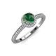 4 - Syna Signature Diamond and Lab Created Alexandrite Halo Engagement Ring 
