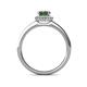 5 - Syna Signature Diamond and Lab Created Alexandrite Halo Engagement Ring 