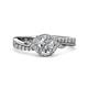 4 - Nebia Signature Diamond Bypass Womens Engagement Ring 