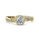 3 - Nebia Signature Diamond Bypass Womens Engagement Ring 