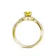5 - Nebia Signature Yellow and White Diamond Bypass Womens Engagement Ring 