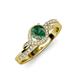 4 - Nebia Signature Diamond and Lab Created Alexandrite Bypass Womens Engagement Ring 