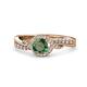1 - Nebia Signature Diamond and Lab Created Alexandrite Bypass Womens Engagement Ring 