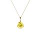 1 - Sheryl 5.00 mm Lab Created Yellow Sapphire Solitaire Pendant 