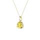 2 - Sheryl 5.00 mm Lab Created Yellow Sapphire Solitaire Pendant 