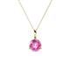 1 - Sheryl 5.80 mm Pink Sapphire Solitaire Pendant 