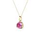 2 - Sheryl 5.80 mm Pink Sapphire Solitaire Pendant 