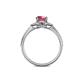 5 - Analia Signature Rhodolite Garnet and Diamond Engagement Ring 