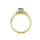 5 - Analia Signature Blue Topaz and Diamond Engagement Ring 