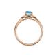 5 - Analia Signature Blue Topaz and Diamond Engagement Ring 