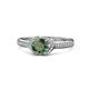 1 - Analia Signature Diamond and Lab Created Alexandrite Engagement Ring 