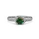 3 - Analia Signature Diamond and Lab Created Alexandrite Engagement Ring 