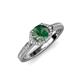 4 - Analia Signature Diamond and Lab Created Alexandrite Engagement Ring 
