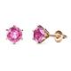 1 - Kenna Pink Sapphire (6mm) Martini Solitaire Stud Earrings 