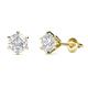 1 - Kenna White Sapphire (6mm) Martini Solitaire Stud Earrings 