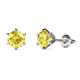 1 - Kenna Yellow Sapphire (6mm) Martini Solitaire Stud Earrings 