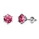 Kenna Pink Tourmaline (6.5mm) Martini Solitaire Stud Earrings 