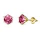1 - Kenna Pink Tourmaline (6.5mm) Martini Solitaire Stud Earrings 