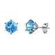 1 - Kenna Blue Topaz (6.5mm) Martini Solitaire Stud Earrings 