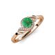 4 - Oriana Signature Emerald and Diamond Engagement Ring 