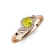 4 - Oriana Signature Yellow and White Diamond Engagement Ring 