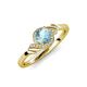 4 - Oriana Signature Aquamarine and Diamond Engagement Ring 