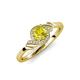 4 - Oriana Signature Yellow and White Diamond Engagement Ring 