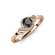 4 - Oriana Signature Black and White Diamond Engagement Ring 