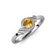 4 - Oriana Signature Citrine and Diamond Engagement Ring 