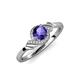 4 - Oriana Signature Iolite and Diamond Engagement Ring 