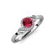 4 - Oriana Signature Ruby and Diamond Engagement Ring 