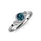 4 - Oriana Signature Blue and White Diamond Engagement Ring 