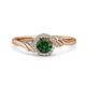 3 - Oriana Signature Diamond and Lab Created Alexandrite Engagement Ring 