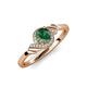 4 - Oriana Signature Diamond and Lab Created Alexandrite Engagement Ring 