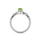 5 - Oriana Signature Peridot and Diamond Engagement Ring 