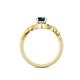 5 - Oriana Signature Blue and White Diamond Engagement Ring 