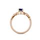 5 - Oriana Signature Blue Sapphire and Diamond Engagement Ring 