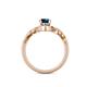 5 - Oriana Signature Blue and White Diamond Engagement Ring 