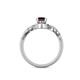 5 - Oriana Signature Red Garnet and Diamond Engagement Ring 
