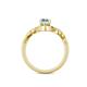 5 - Oriana Signature Aquamarine and Diamond Engagement Ring 