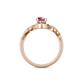 5 - Oriana Signature Rhodolite Garnet and Diamond Engagement Ring 