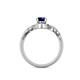 5 - Oriana Signature Blue Sapphire and Diamond Engagement Ring 