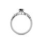 5 - Oriana Signature Black and White Diamond Engagement Ring 