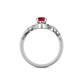 5 - Oriana Signature Ruby and Diamond Engagement Ring 