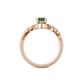 5 - Oriana Signature Diamond and Lab Created Alexandrite Engagement Ring 
