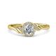 3 - Oriana Signature 1.18 ctw IGI Certified Round Lab Grown Diamond (VS1/F) and Natural Diamond Engagement Ring 