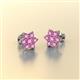 2 - Amora Pink Sapphire Flower Earrings 